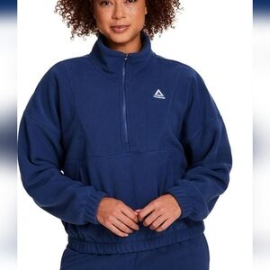 New ⚠️ Reebok Women's Deep Blue Zip-Up Sweater